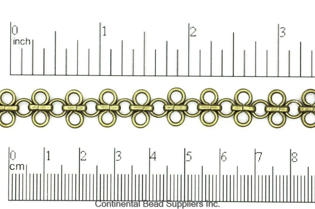 11mm Maille Specialty Chain - Made of Brass - Sold by the Foot - Ch-213