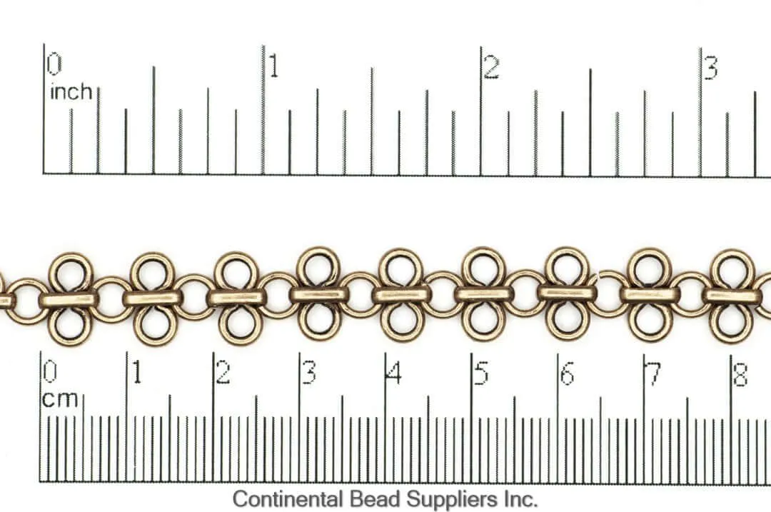 11mm Maille Specialty Chain - Made of Brass - Sold by the Foot - Ch-213