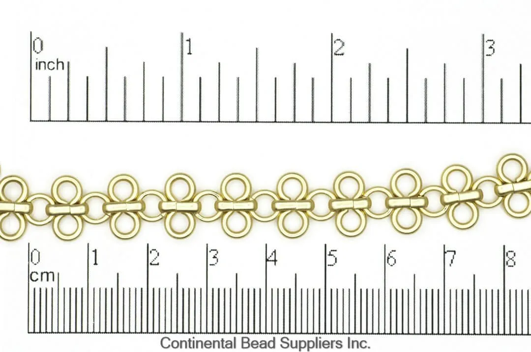11mm Maille Specialty Chain - Made of Brass - Sold by the Foot - Ch-213