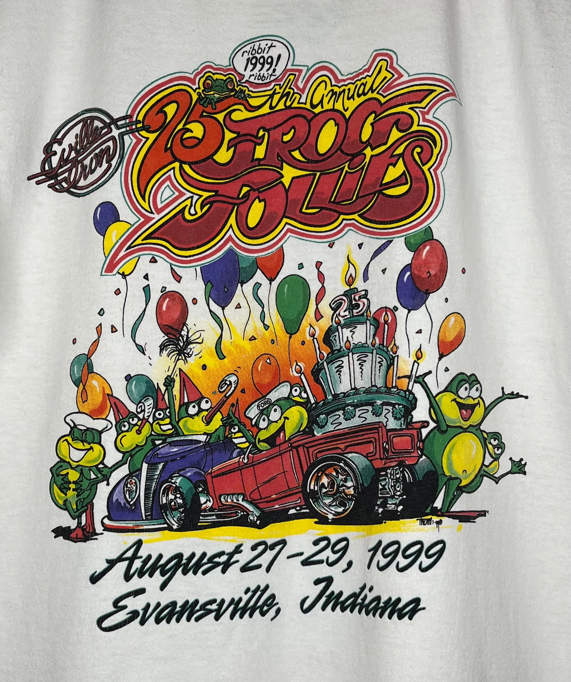 1999 Frog Follies White T-Shirt: L