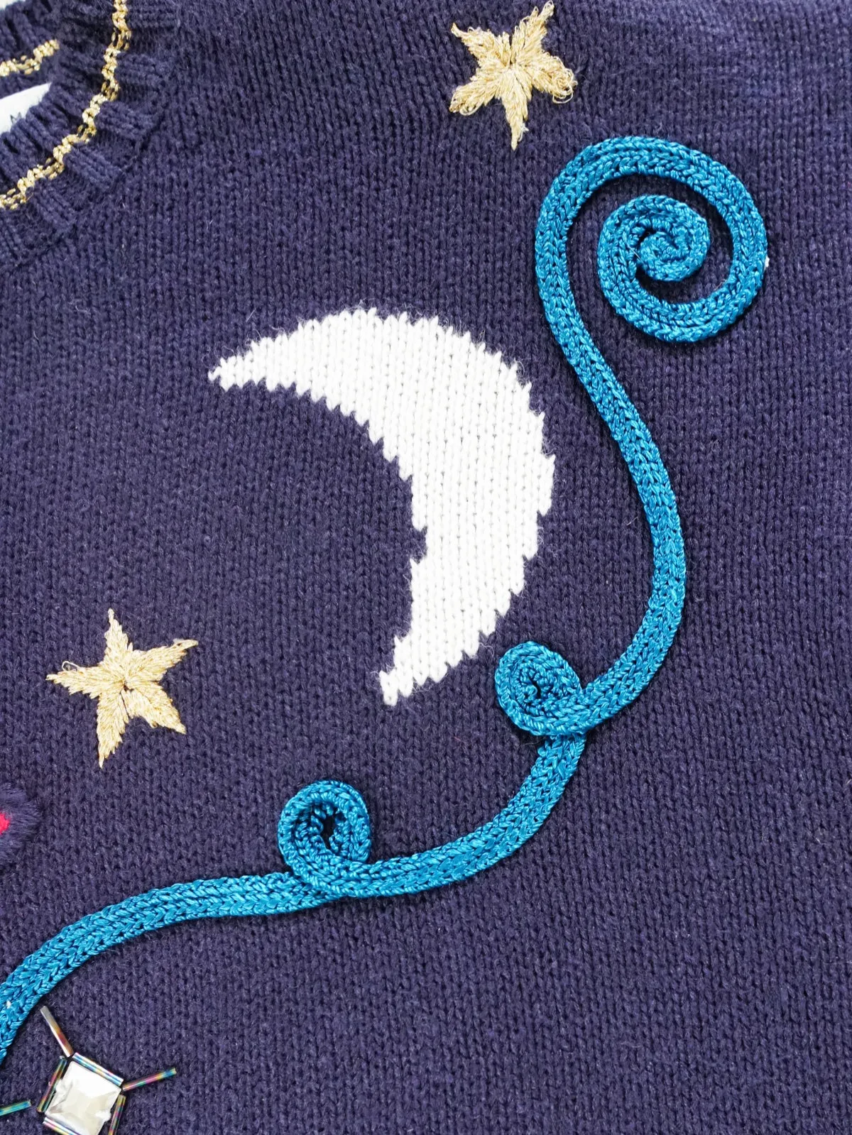 80's Galaxy Embroidered Sweater
