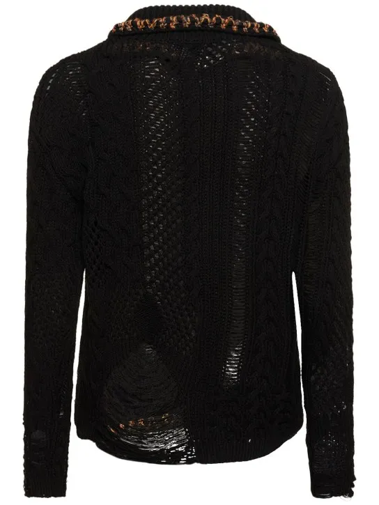Andersson Bell   Sauvage cotton knit cardigan 