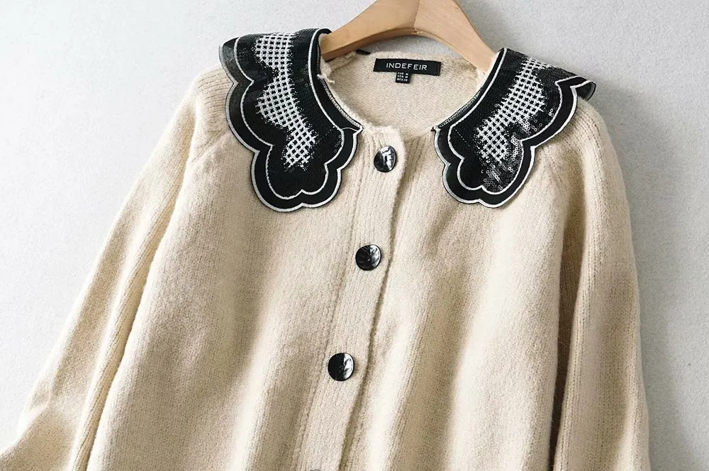 Autumn wool and Mohair women's cardigan  1369