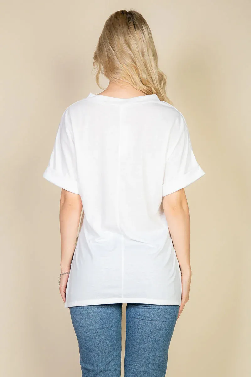 Batwing Sleeve Side Slit Oversized Tee (CAPELLA)