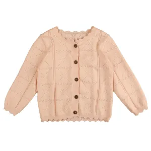Belati Pale Pink Pointelle Cardigan (BKN503)