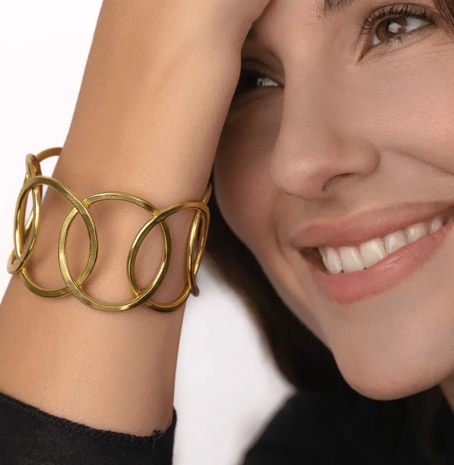 BRAID CUFF ARMBAND BRASS
