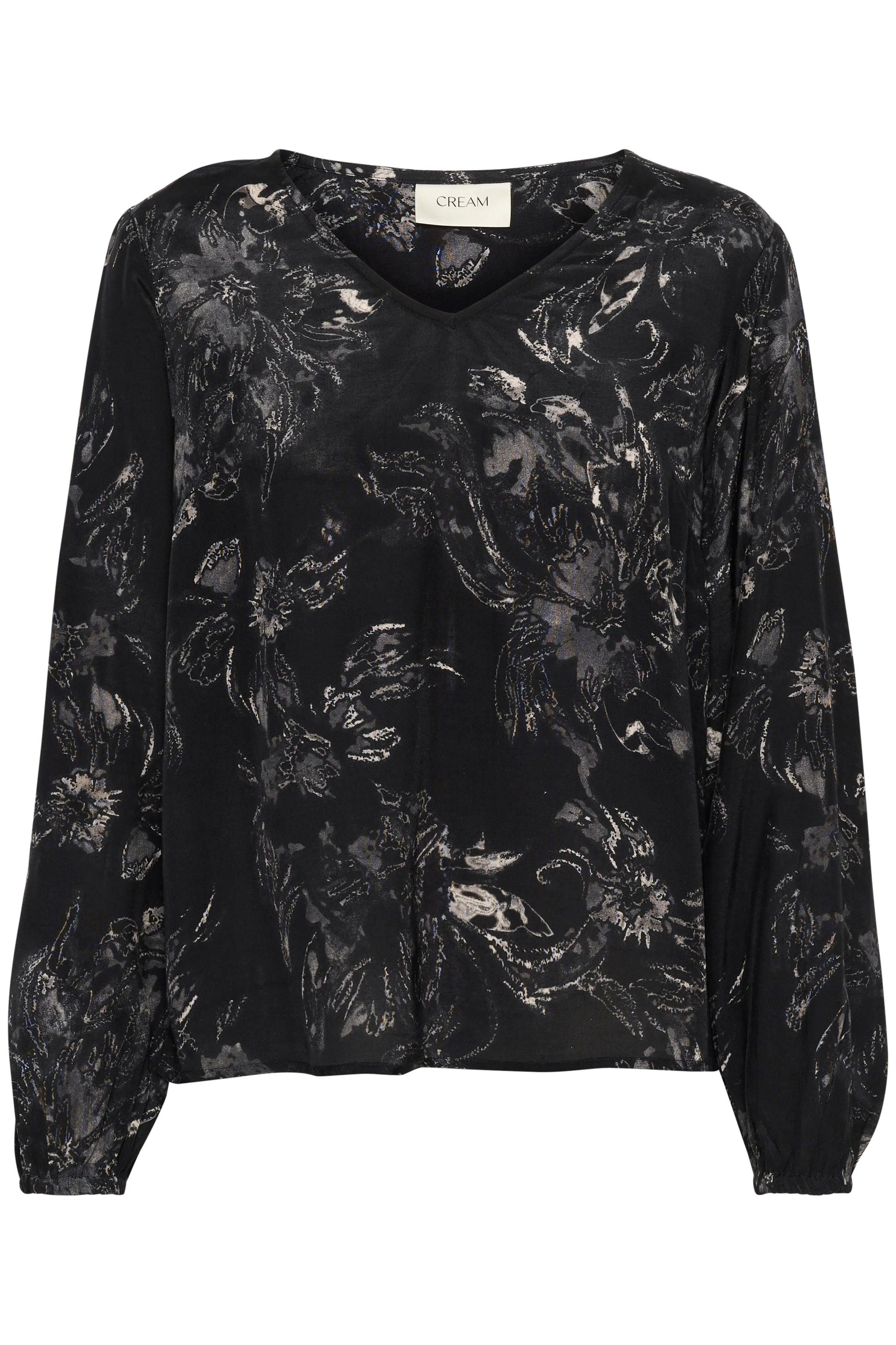 Cream Lova V-Neck Blouse