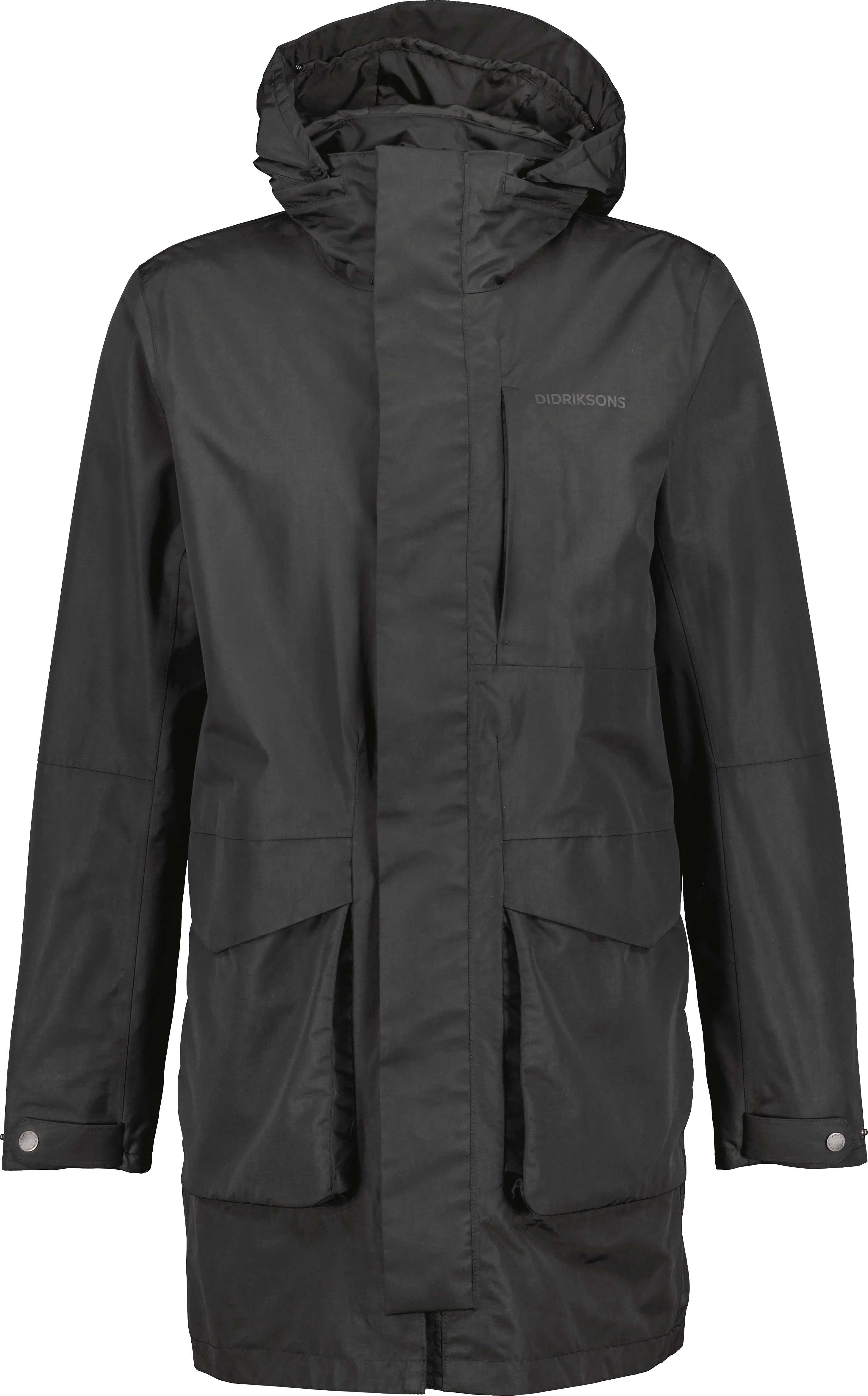 Didriksons Men&#x27;s Andreas Parka Black | Buy Didriksons Men&#x27;s Andreas Parka Black here | Outnorth
