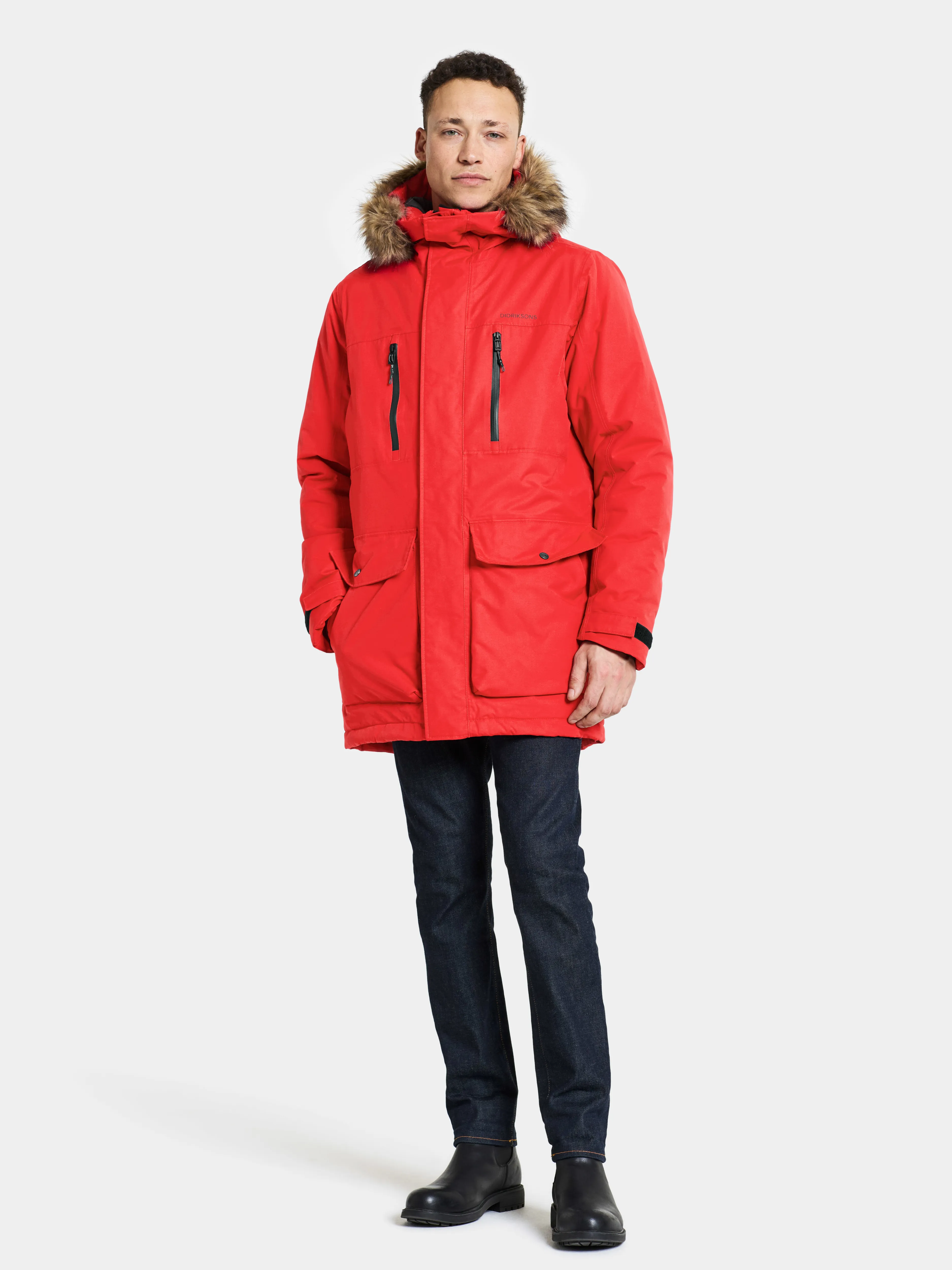 Didriksons Men&#x27;s Marco Parka 3 Pomme Red | Buy Didriksons Men&#x27;s Marco Parka 3 Pomme Red here | Outnorth