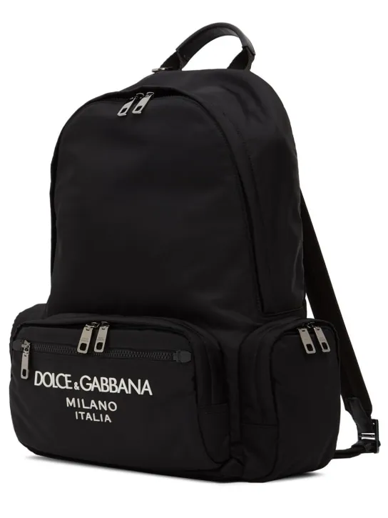 Dolce&amp;Gabbana   Rubberized logo nylon backpack 