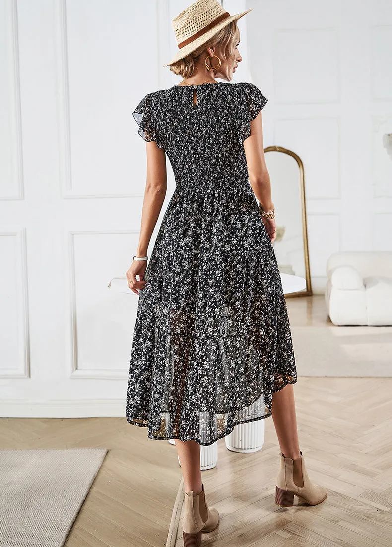 Floral Print Elegant Maxi Dress