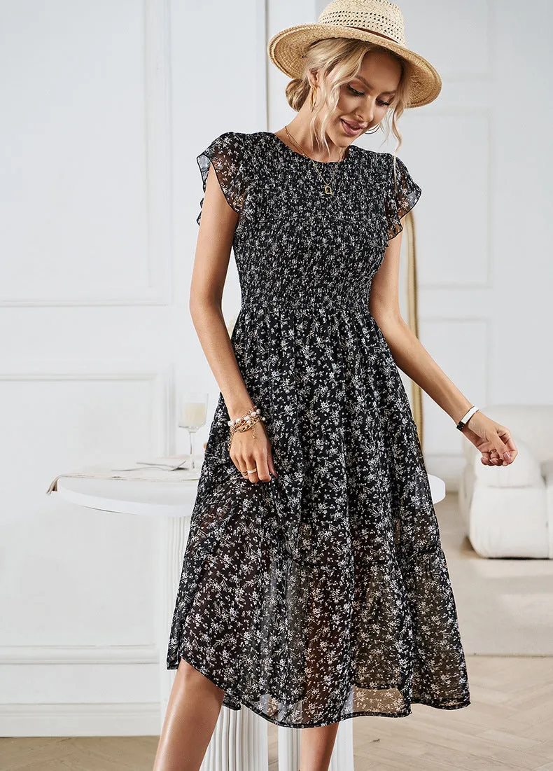 Floral Print Elegant Maxi Dress