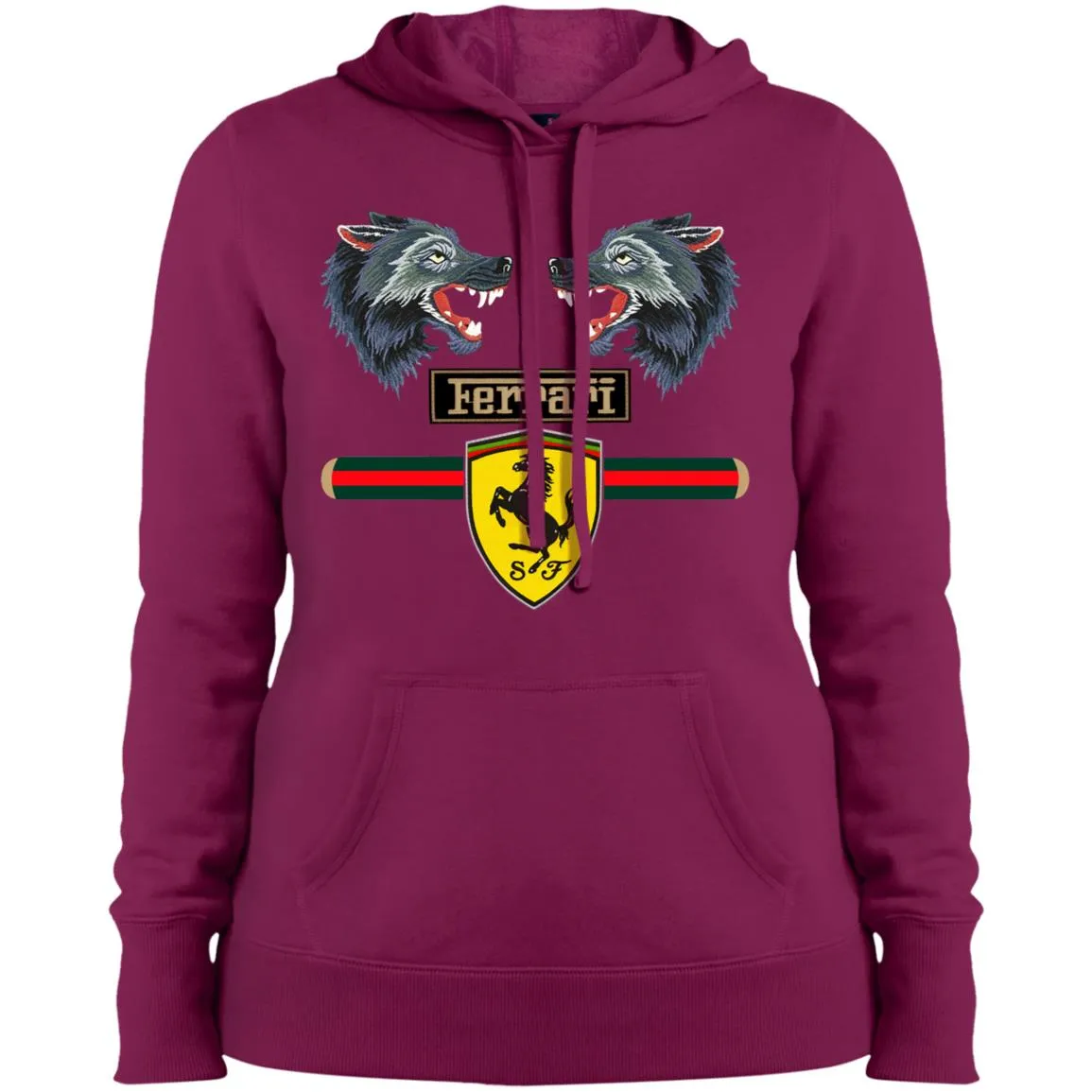 Gucci Ferrari Shirt Women Hooded Sweatshirt