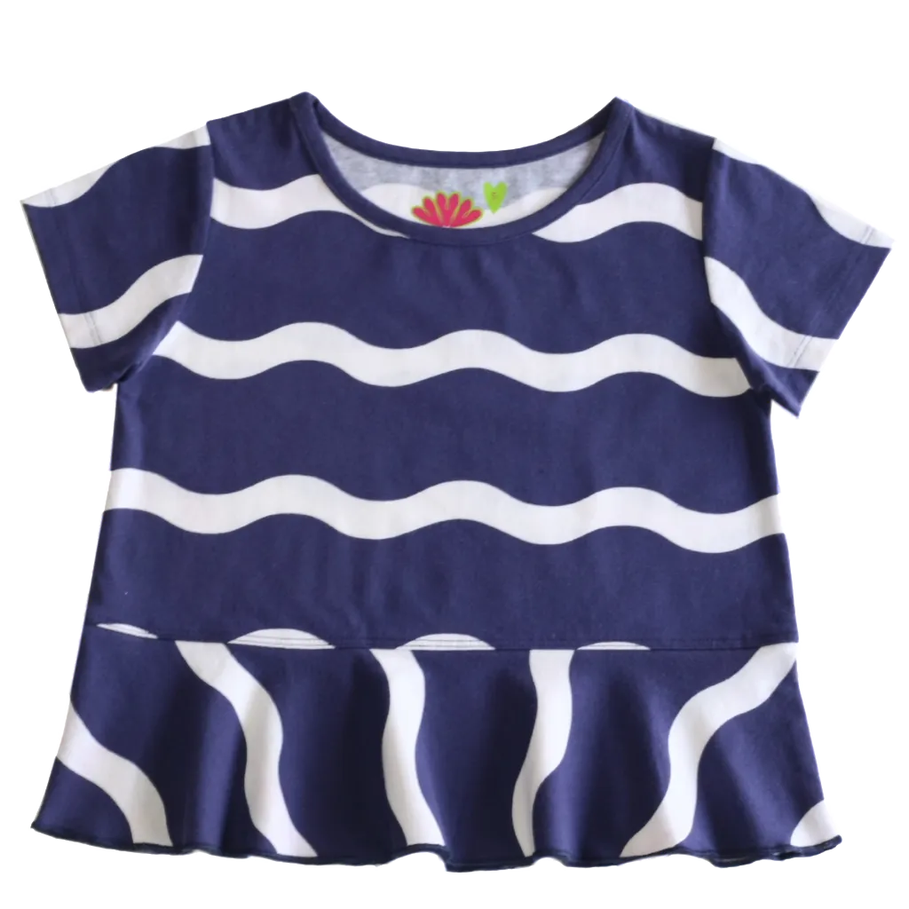 Hayley Short Sleeve Top Wave