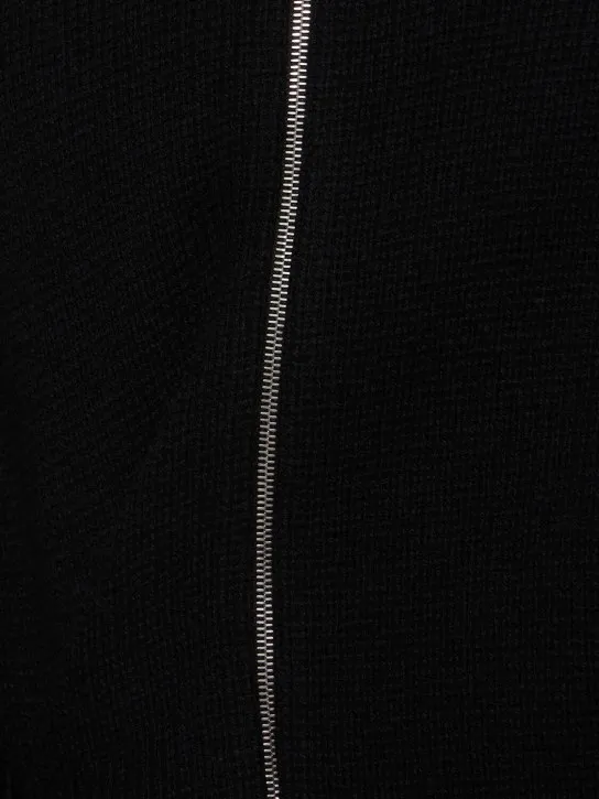 Jil Sander   Shetland cashmere &amp; wool zip cardigan 