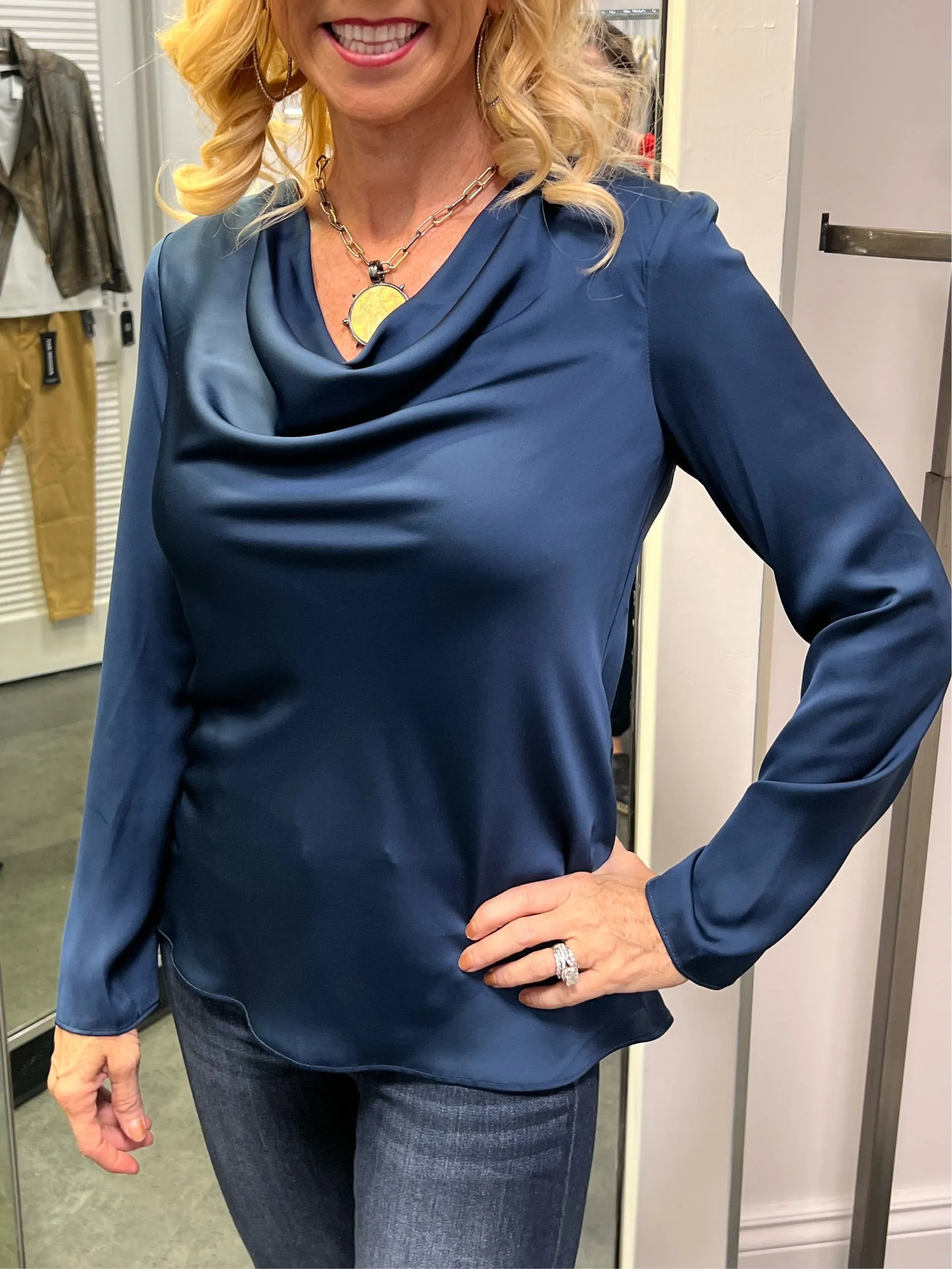 JOSEPH RIBKOFF 224070 Draped  Top
