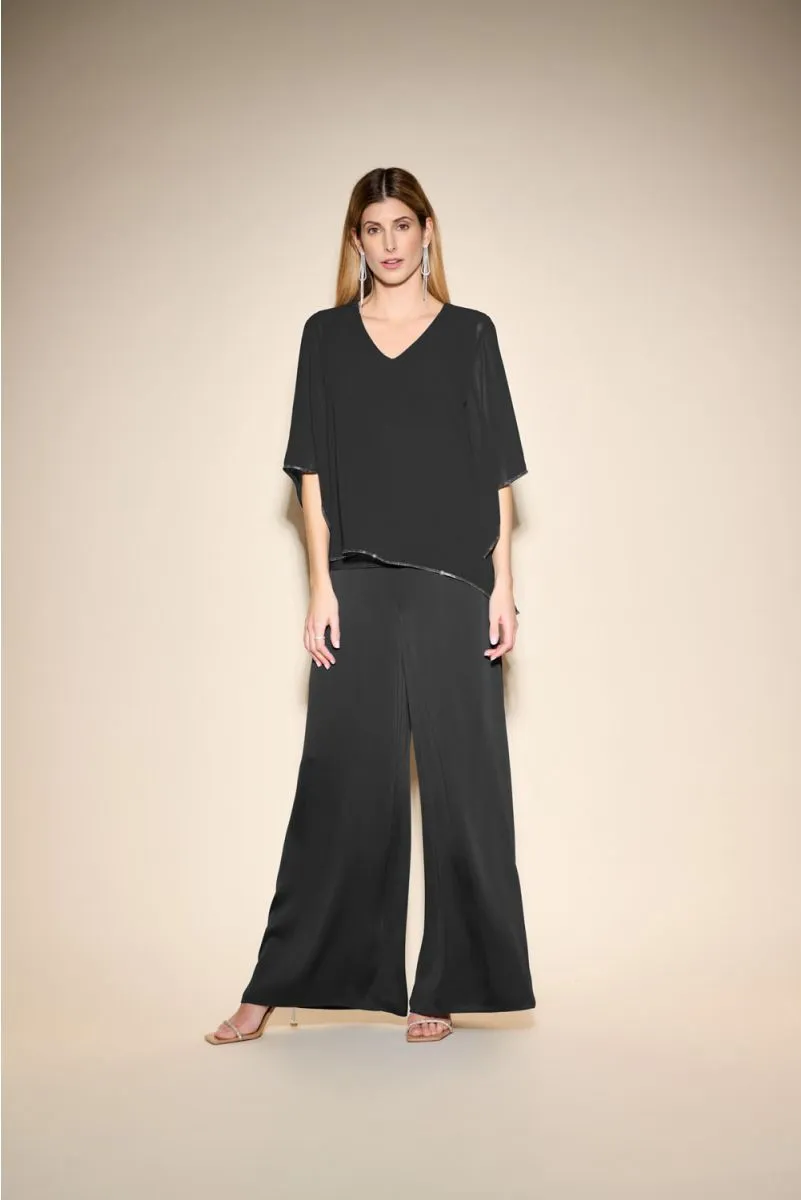 JOSEPH RIBKOFF 233781 Chiffon V-Neck Top