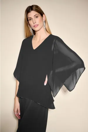 JOSEPH RIBKOFF 233781 Chiffon V-Neck Top