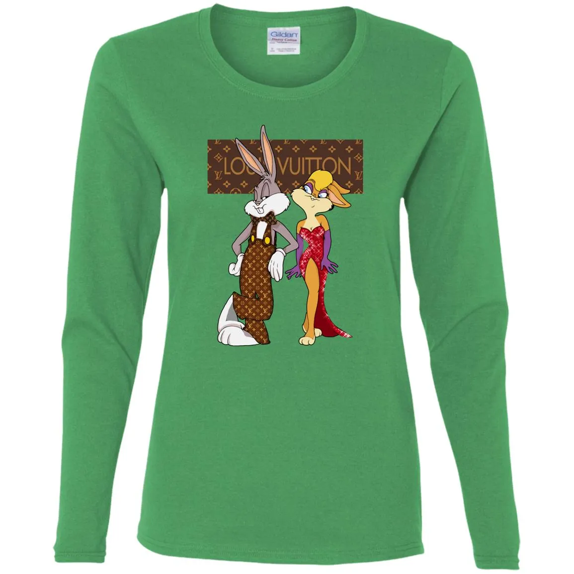 Louis Vuitton Rabbit Love Family T-shirt Women Long Sleeve Shirt