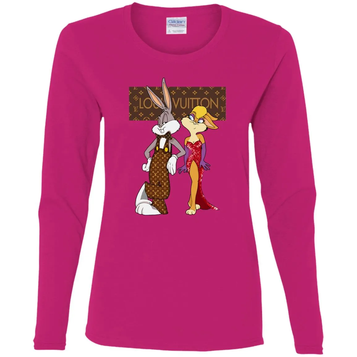 Louis Vuitton Rabbit Love Family T-shirt Women Long Sleeve Shirt