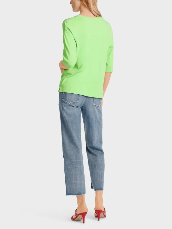 Marc Cain Additions Casual Blouse Shirt In Apple Green WA 55.01 J29 COL 531