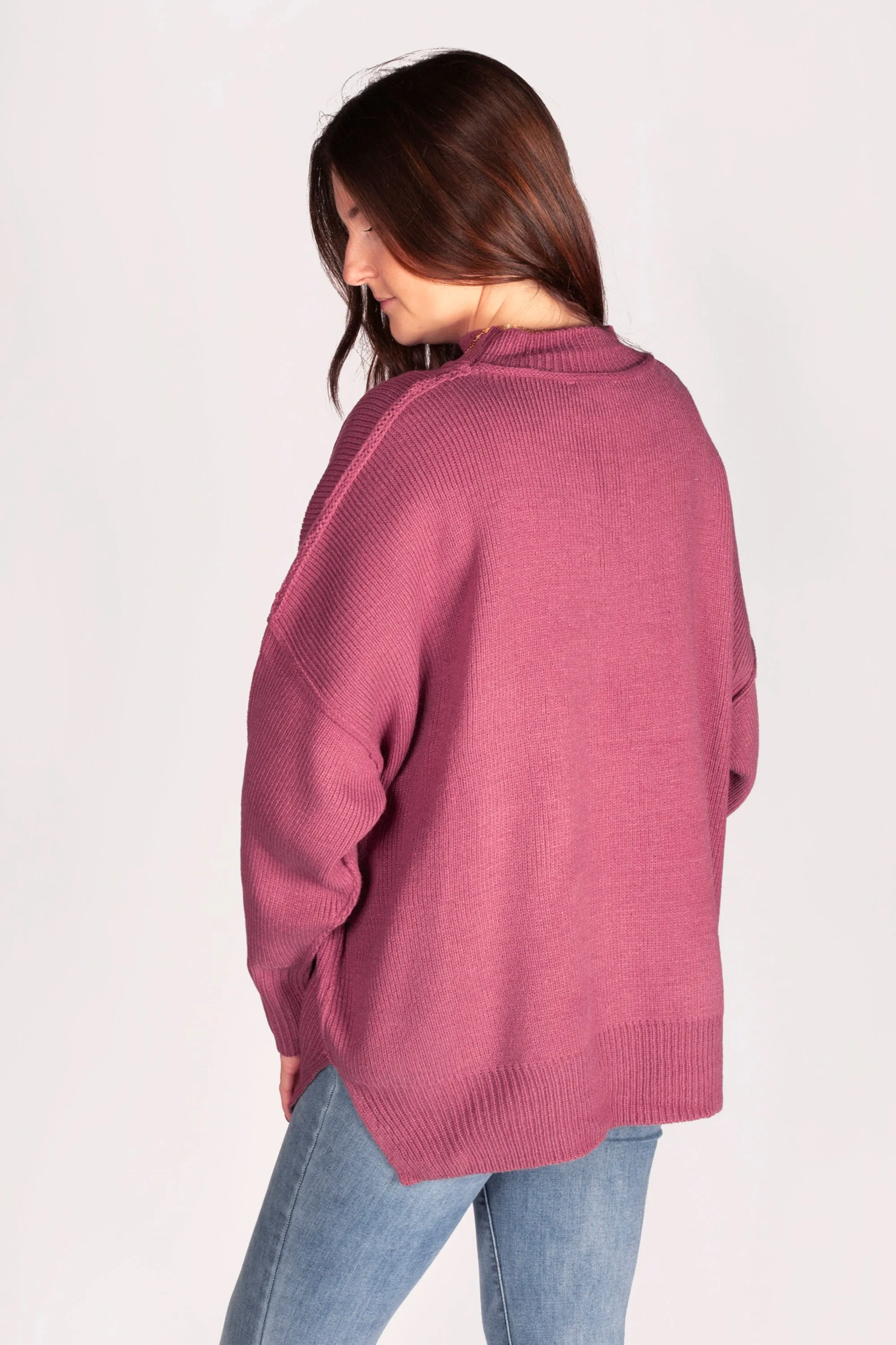 Mauve Oversized Sweater - SALE