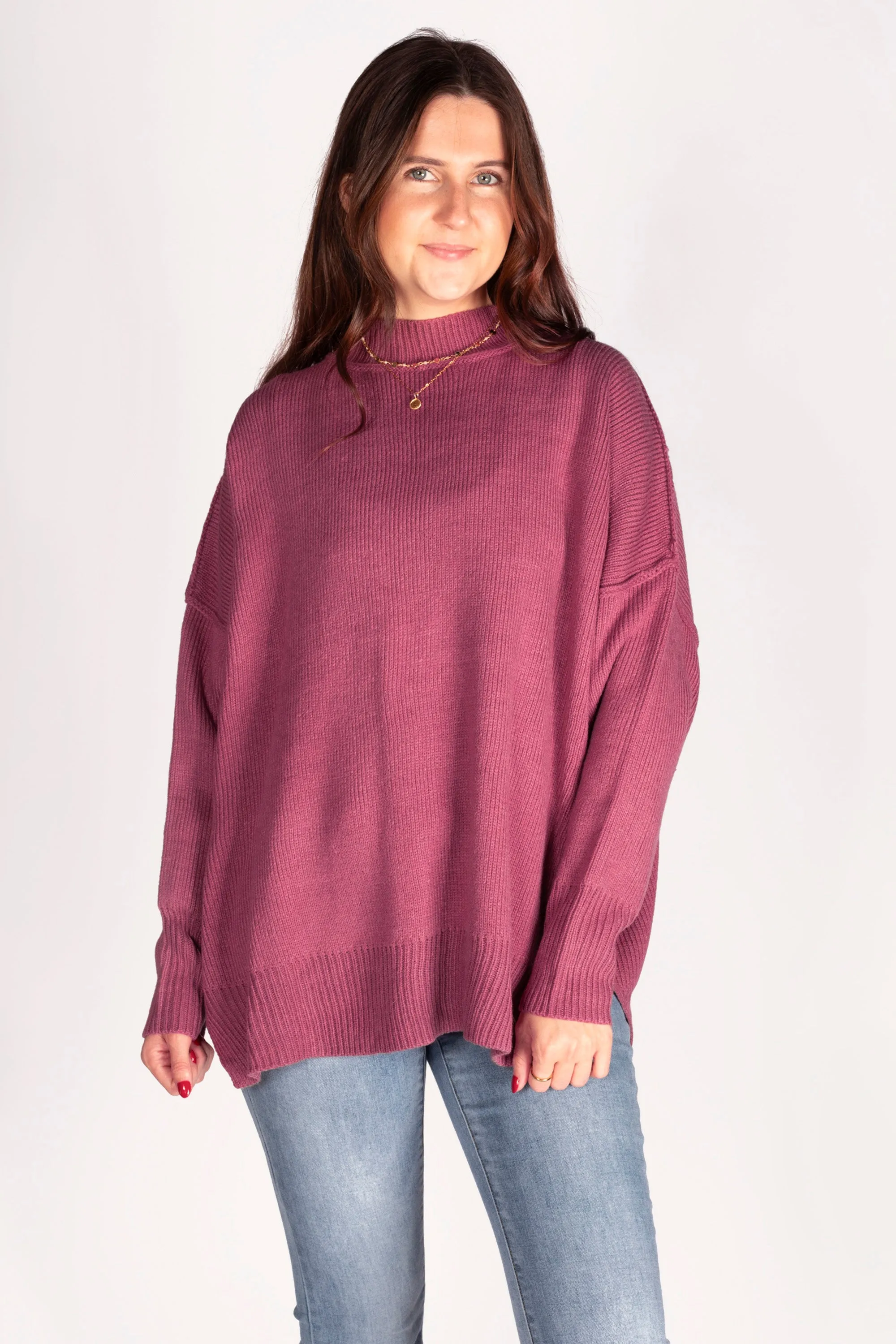 Mauve Oversized Sweater - SALE