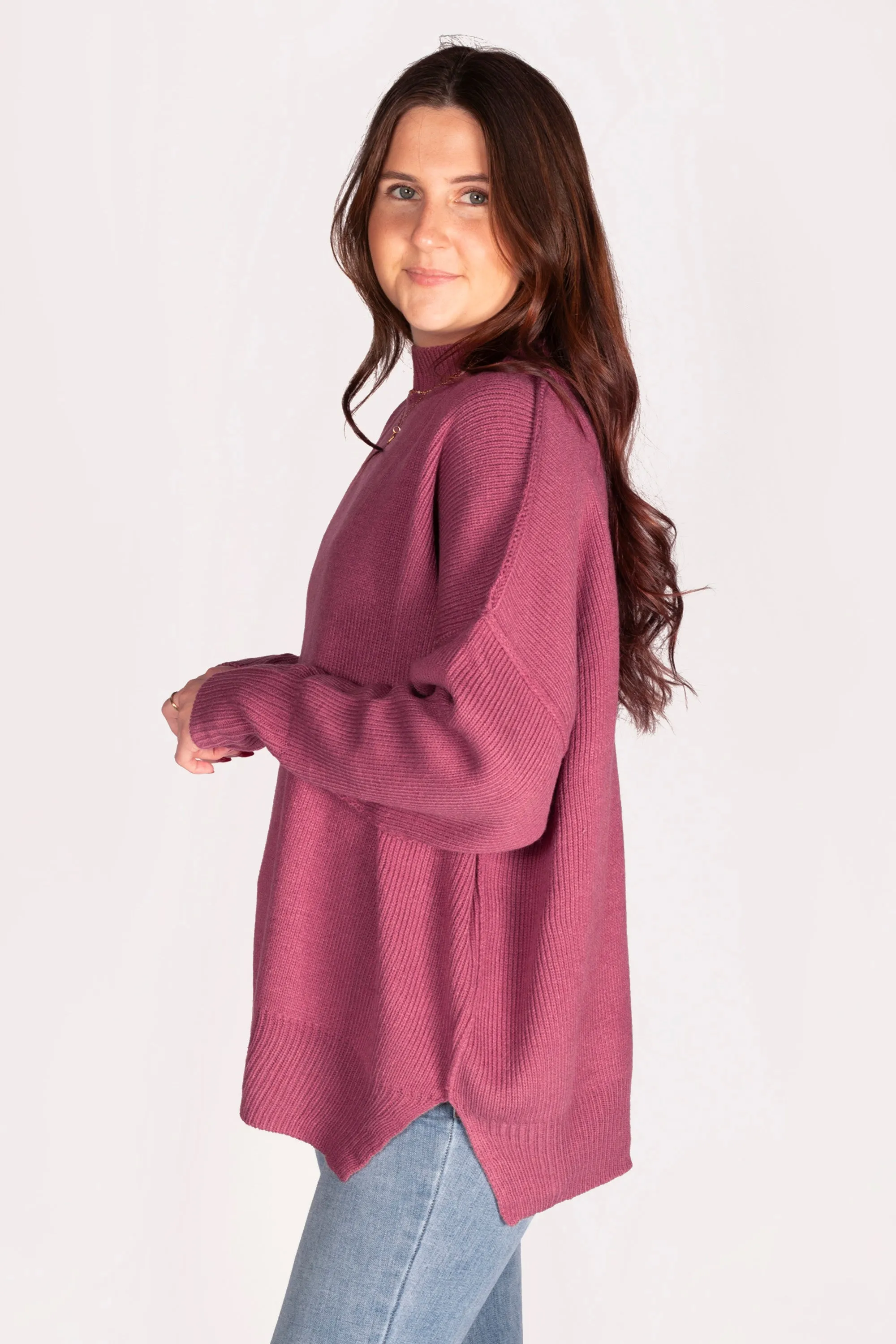 Mauve Oversized Sweater - SALE