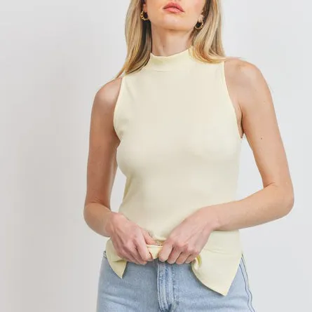 Mock Neck Sleeveless Top