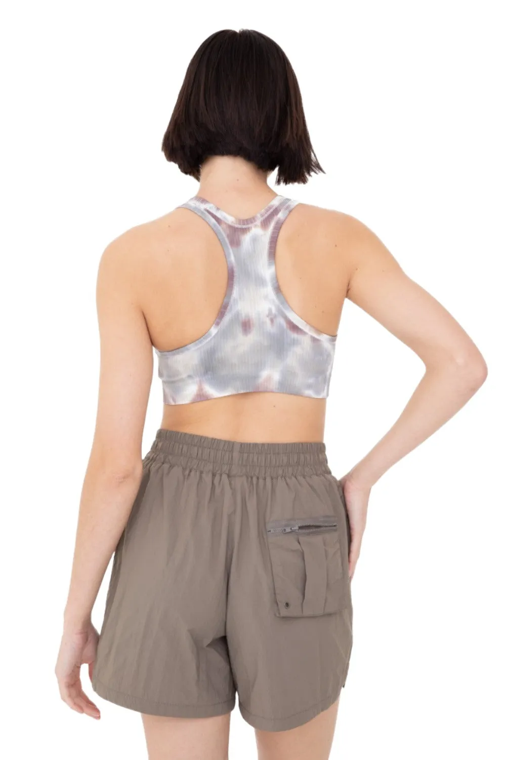 Mono B  Tie-Dye Seamless Ribbed Racer Back Bra AT3175