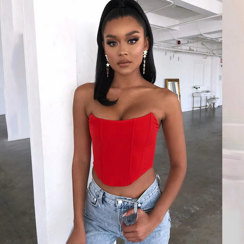 Off Shoulder Corset Top | Satin Corset Top | Crop top Bustier