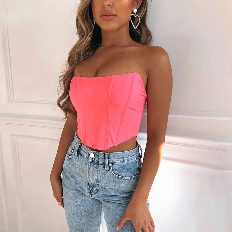 Off Shoulder Corset Top | Satin Corset Top | Crop top Bustier