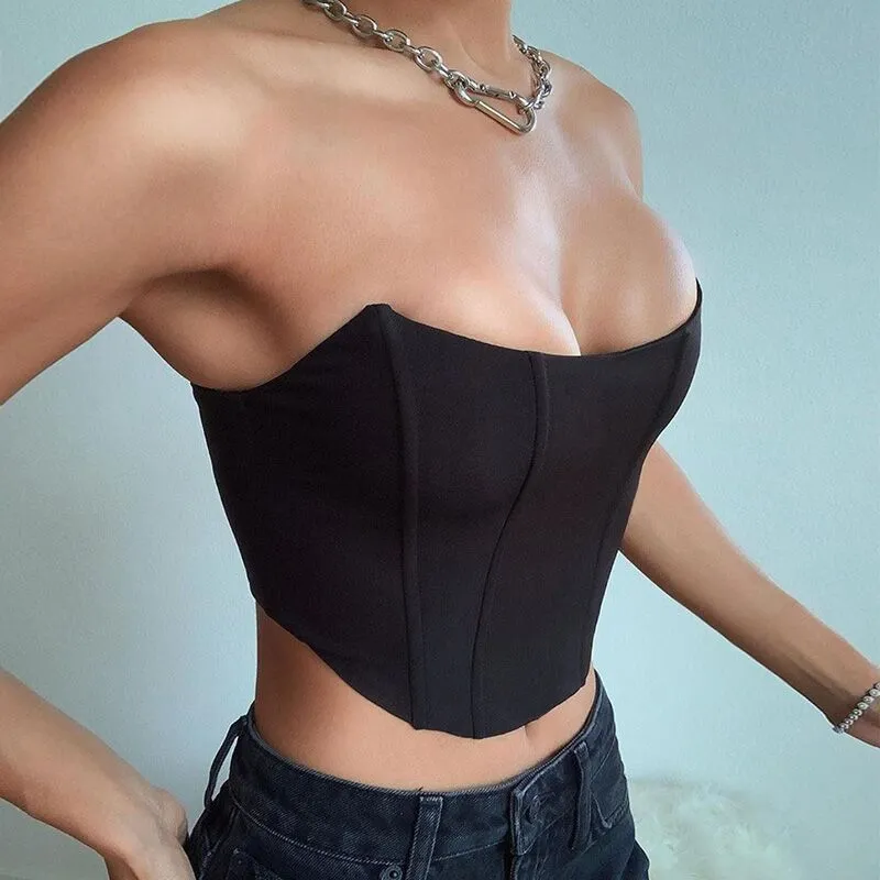 Off Shoulder Corset Top | Satin Corset Top | Crop top Bustier