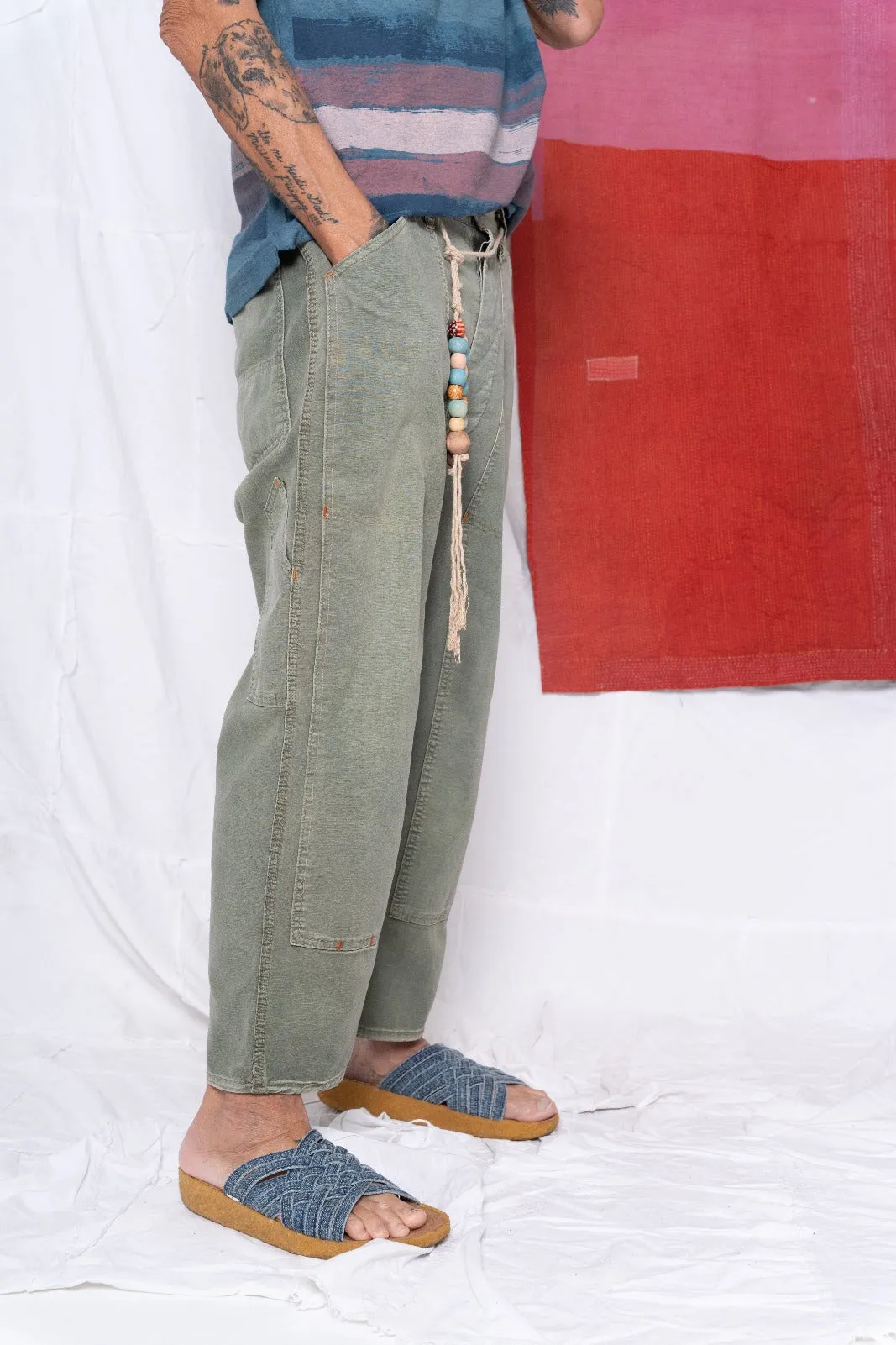 P71 Carpenter Hemp & Organic Cotton Sunfaded Olive Army