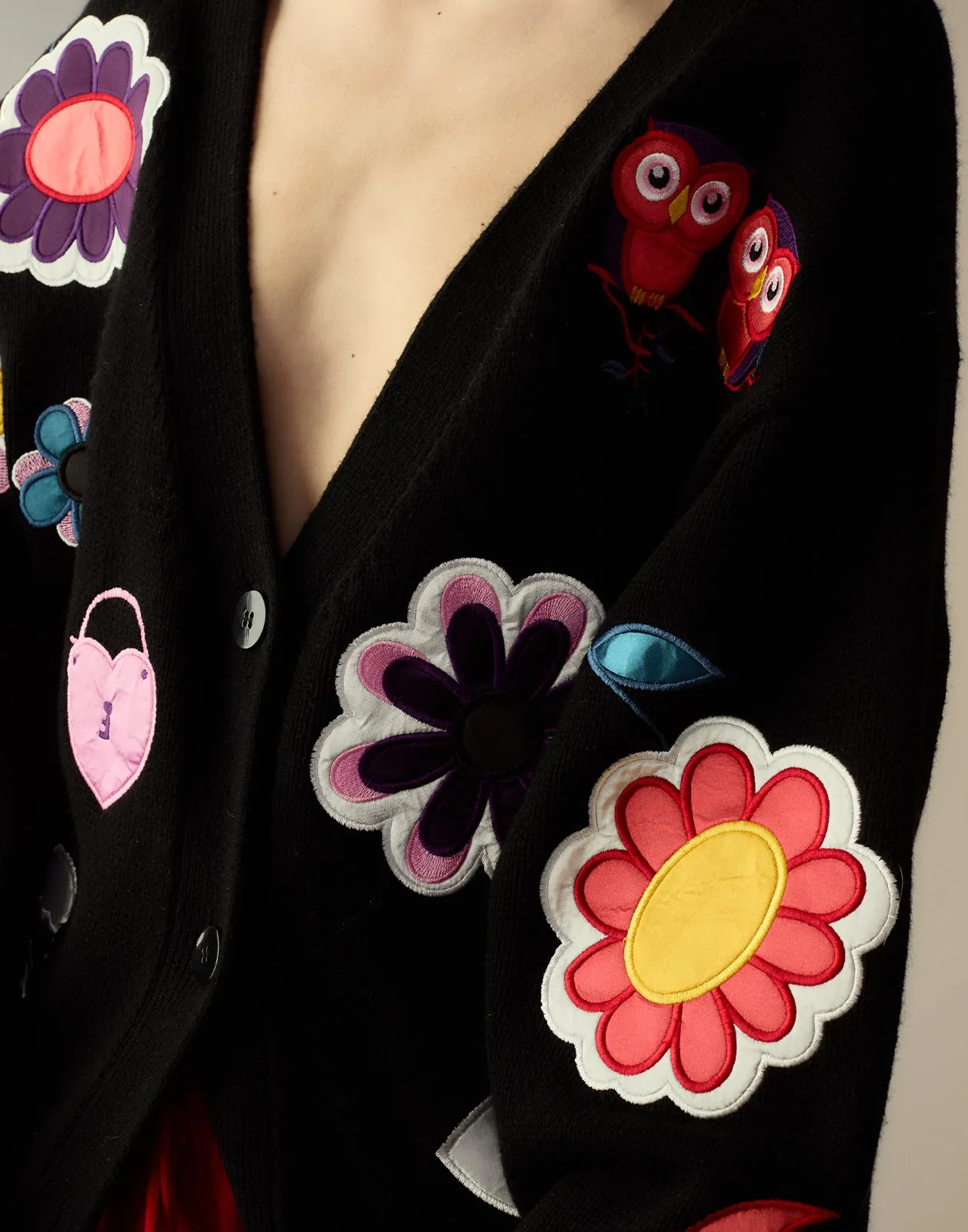 Playful Patchwork Cardigan