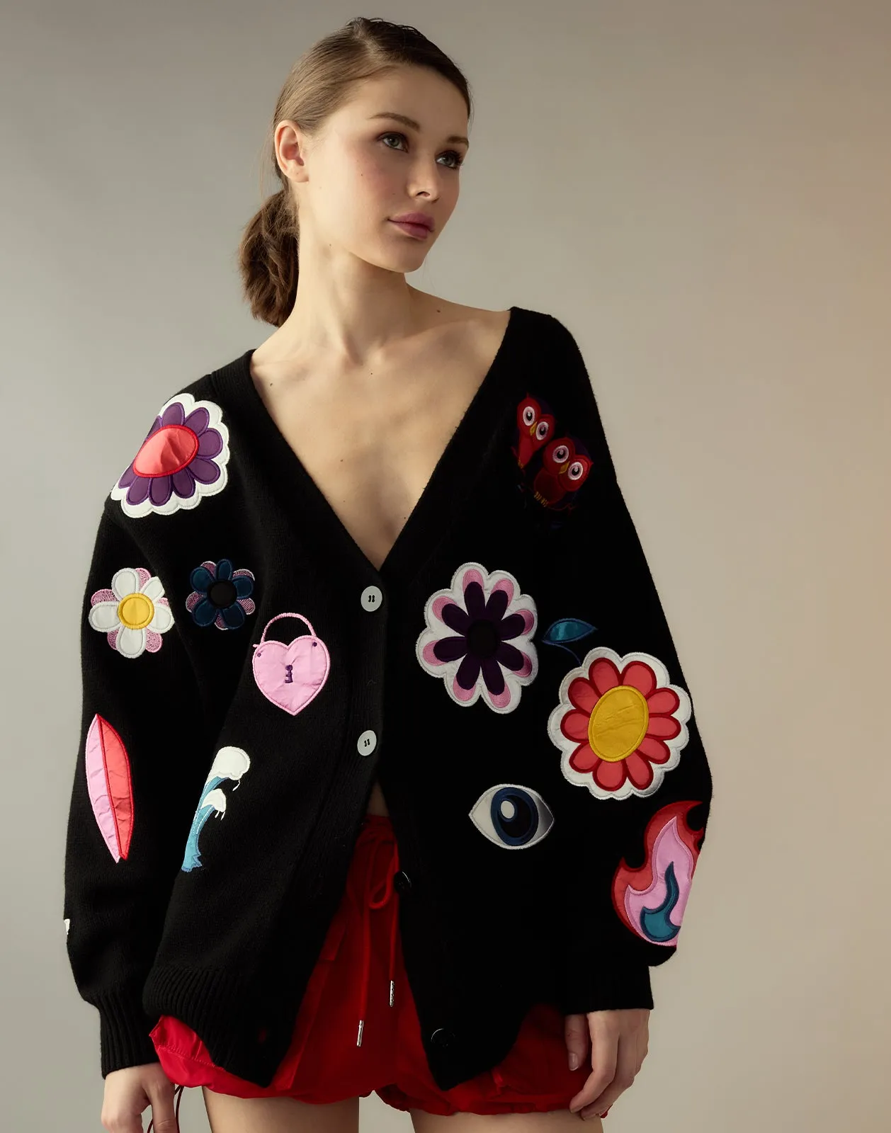 Playful Patchwork Cardigan