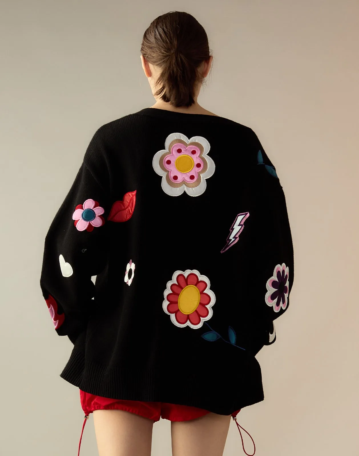 Playful Patchwork Cardigan