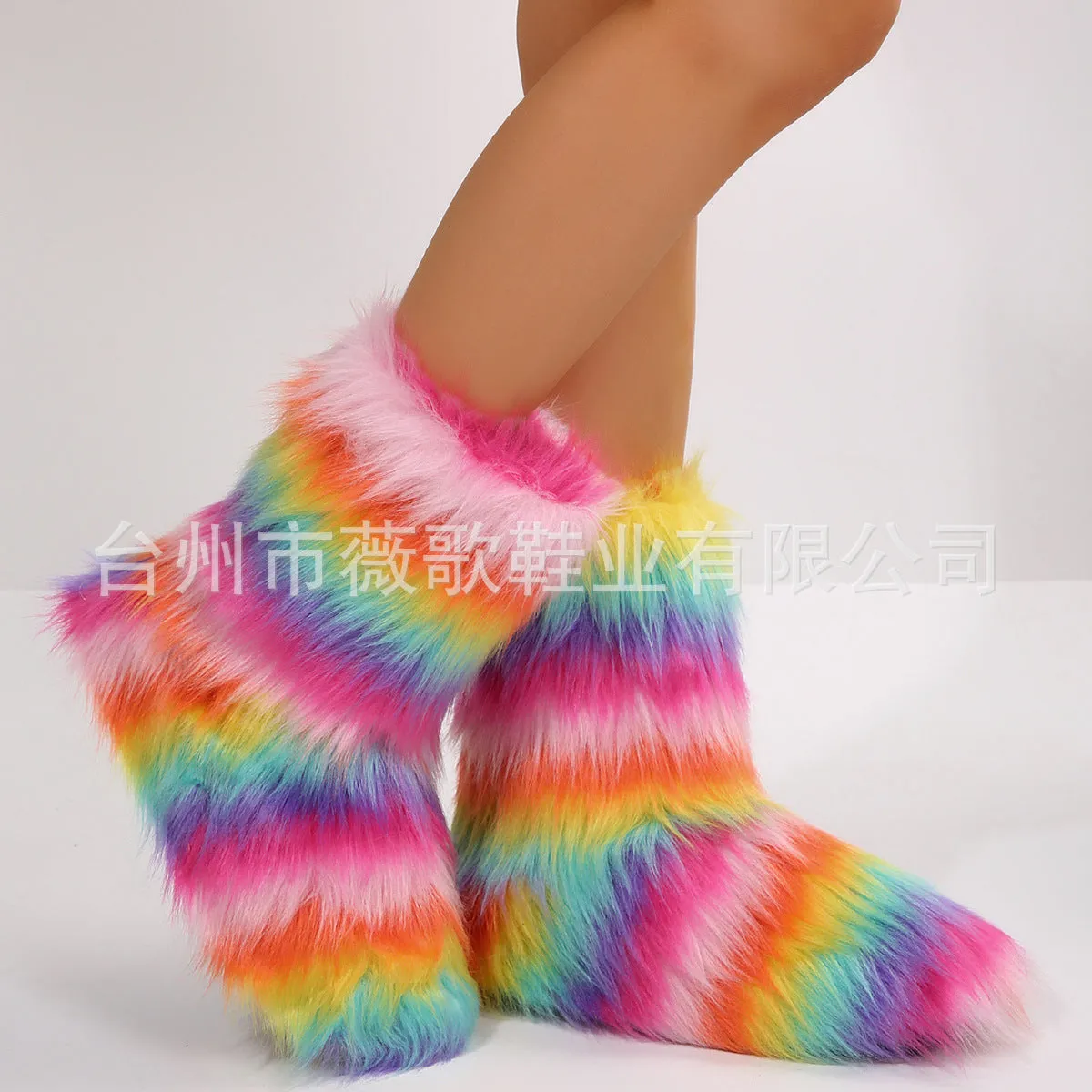 Plush Mid Calf Length Snow Boots for Women