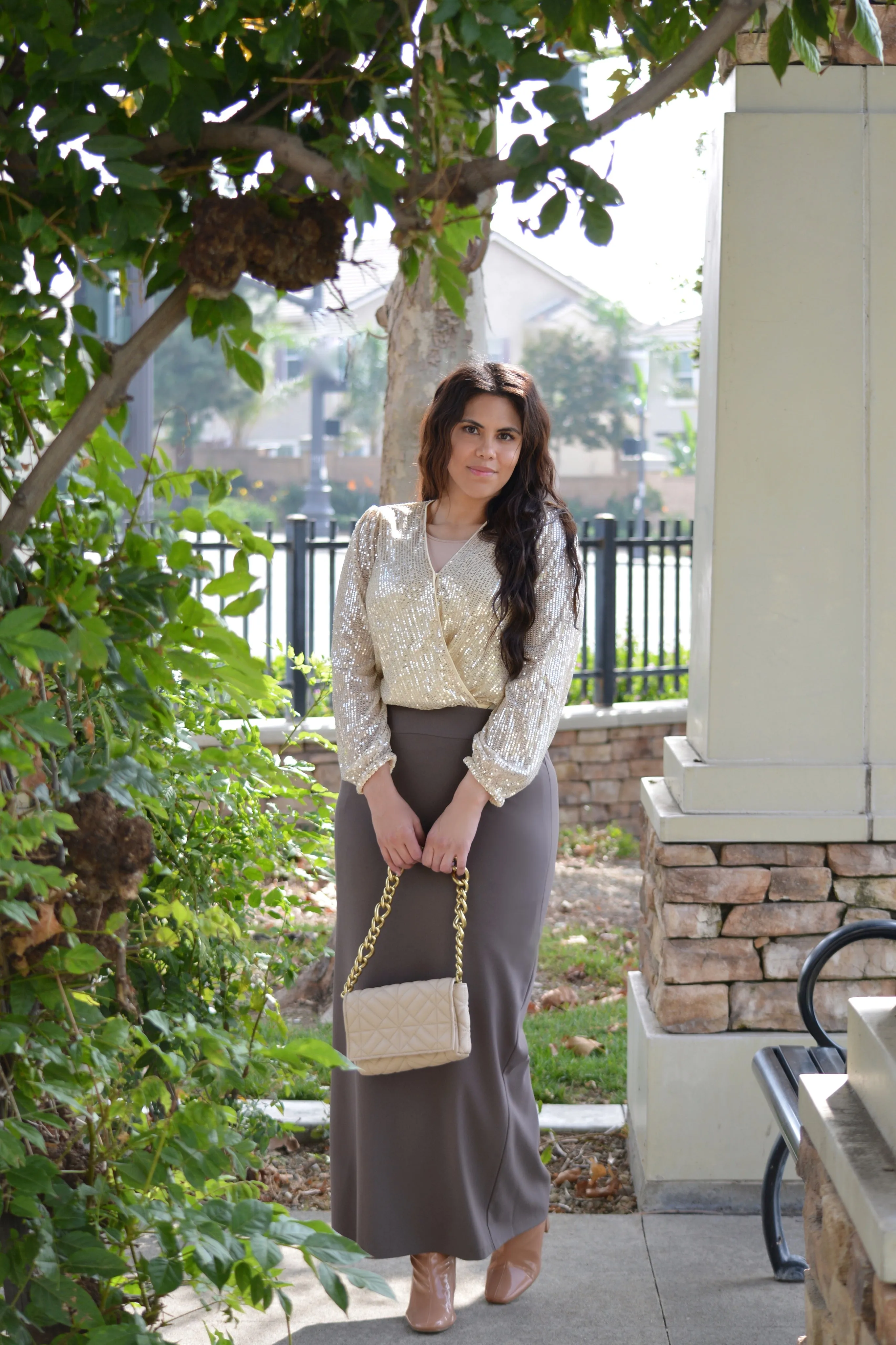 Posie Ivory Sequin Top