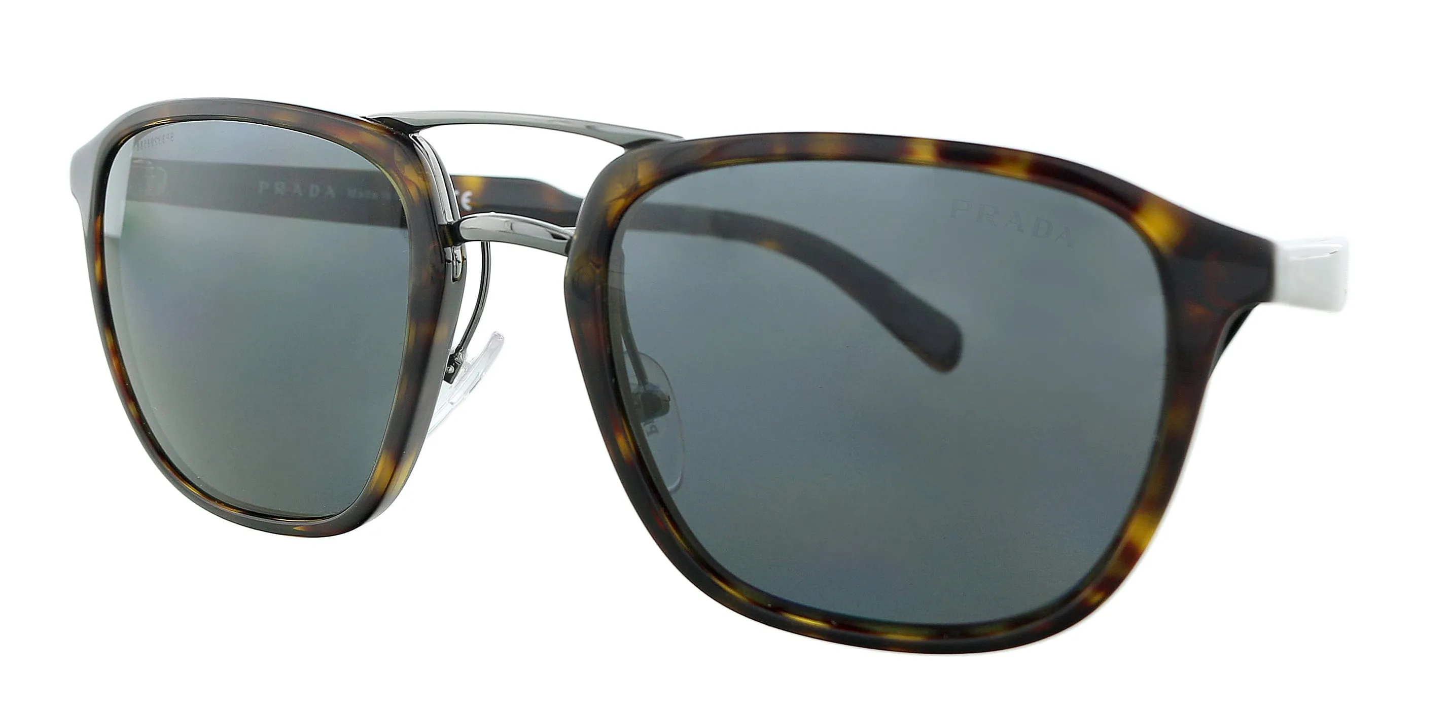 Prada 0PR 12TS 2AU5S0 Havana Square Sunglasses