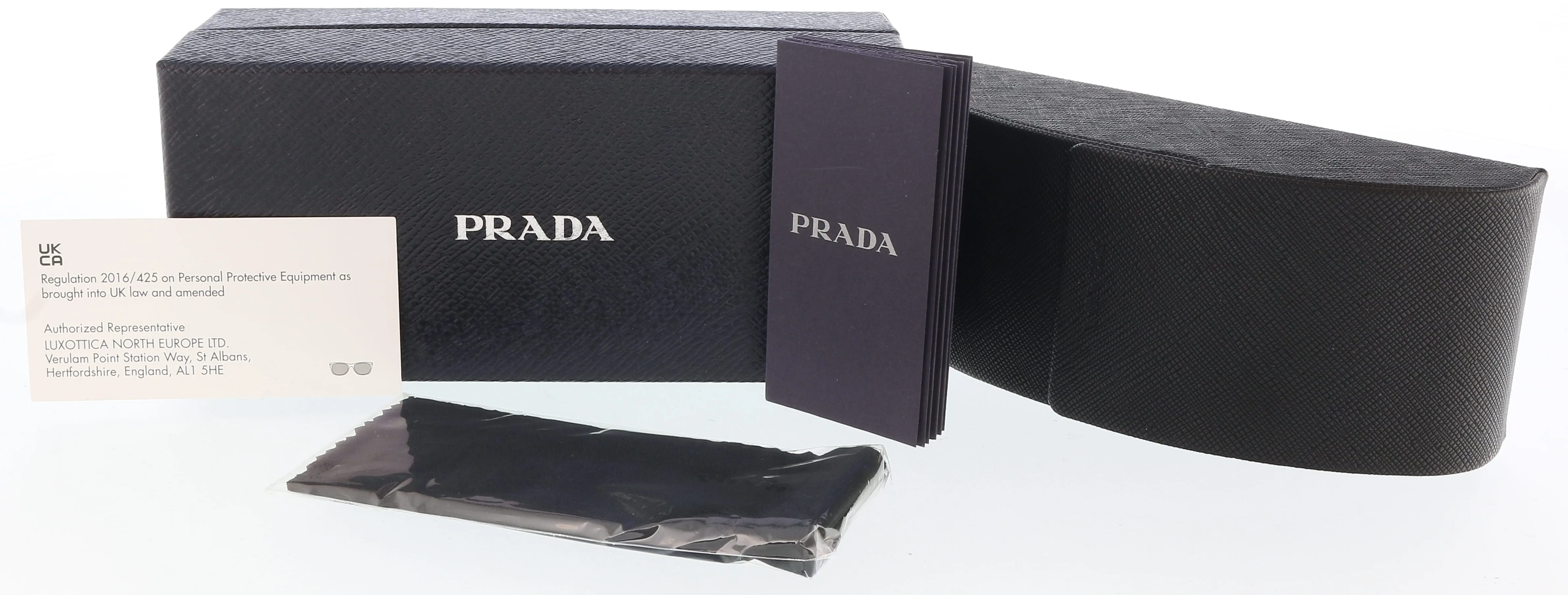 Prada 0PR 18WSF U430A956 Square Full Rim Grey Crystal Sunglasses
