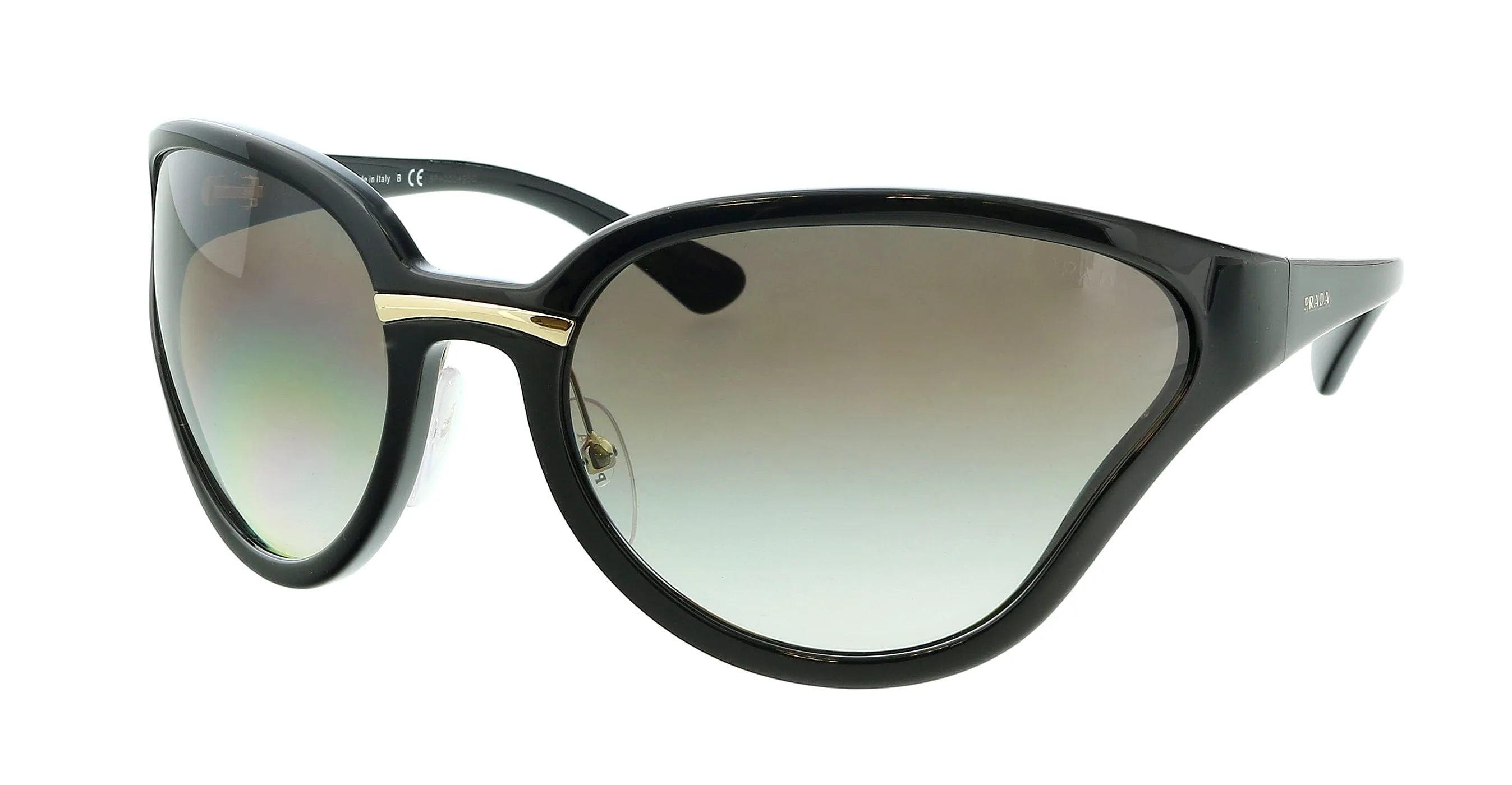 Prada 0PR 22VS 1AB0A7 Black Cateye  Sunglasses