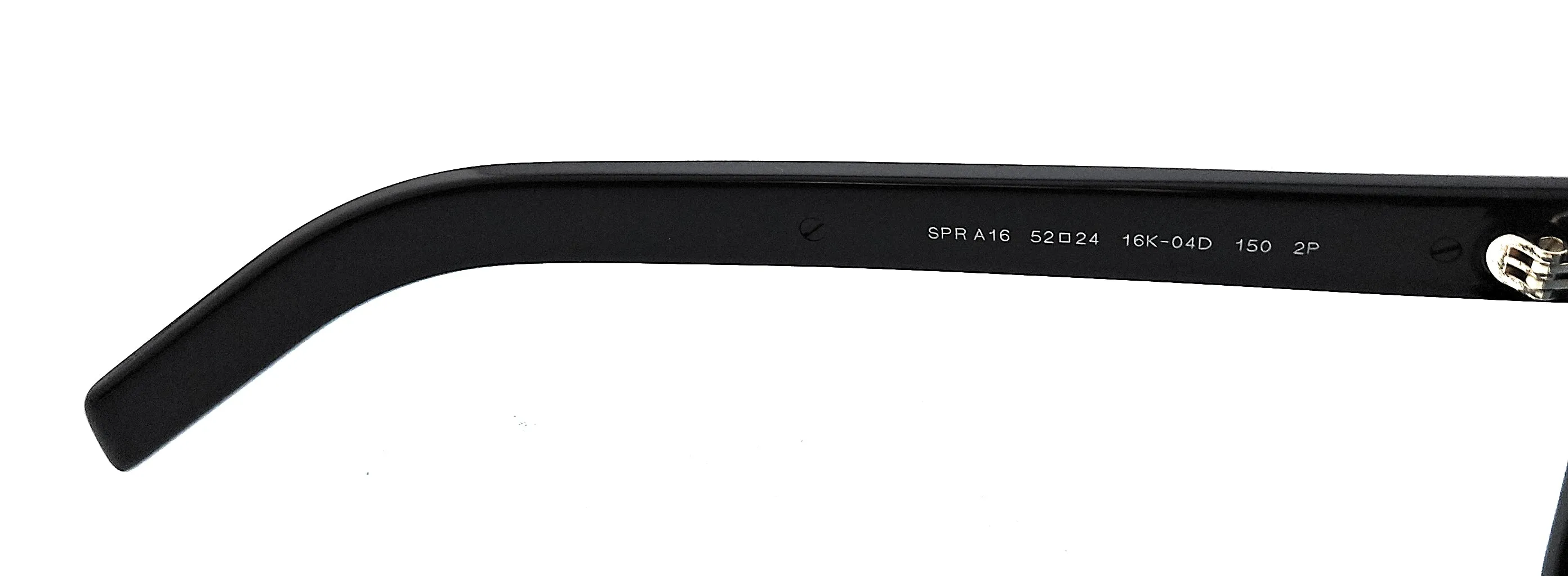 Prada PR A16S 16K04D Black Rectangle Sunglasses