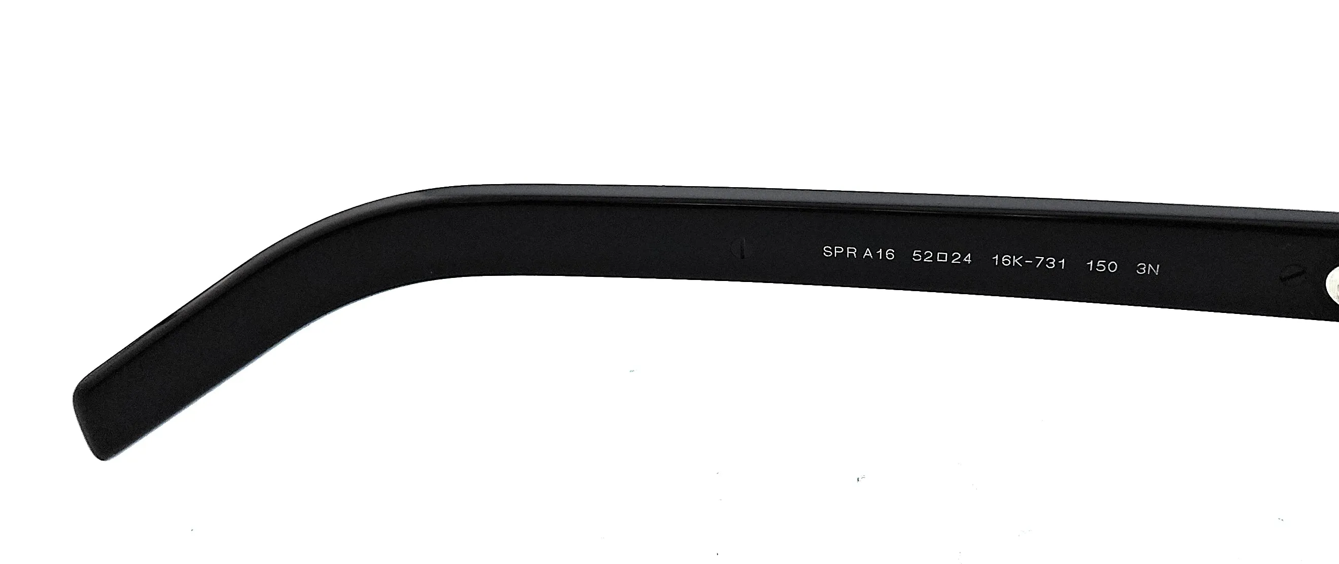 Prada PR A16S 16K731 Black Rectangle Sunglasses