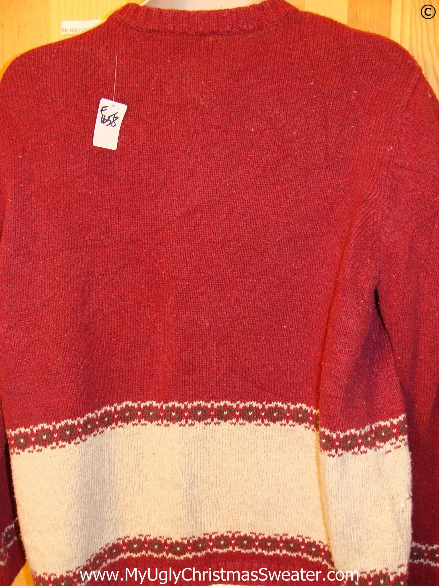 Red 2sided Snowman Theme Cheap Christmas Sweater