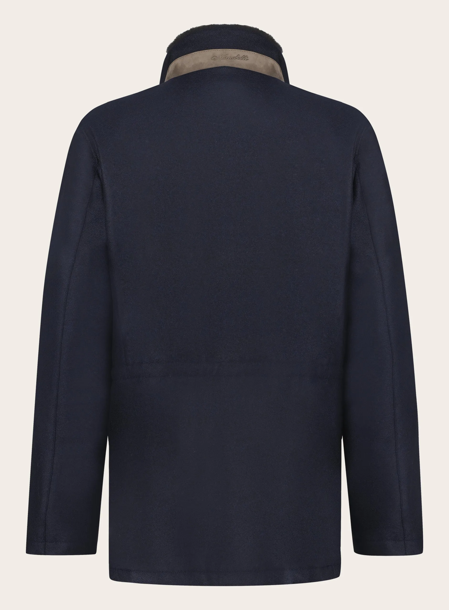 Regular-fit parka van wol