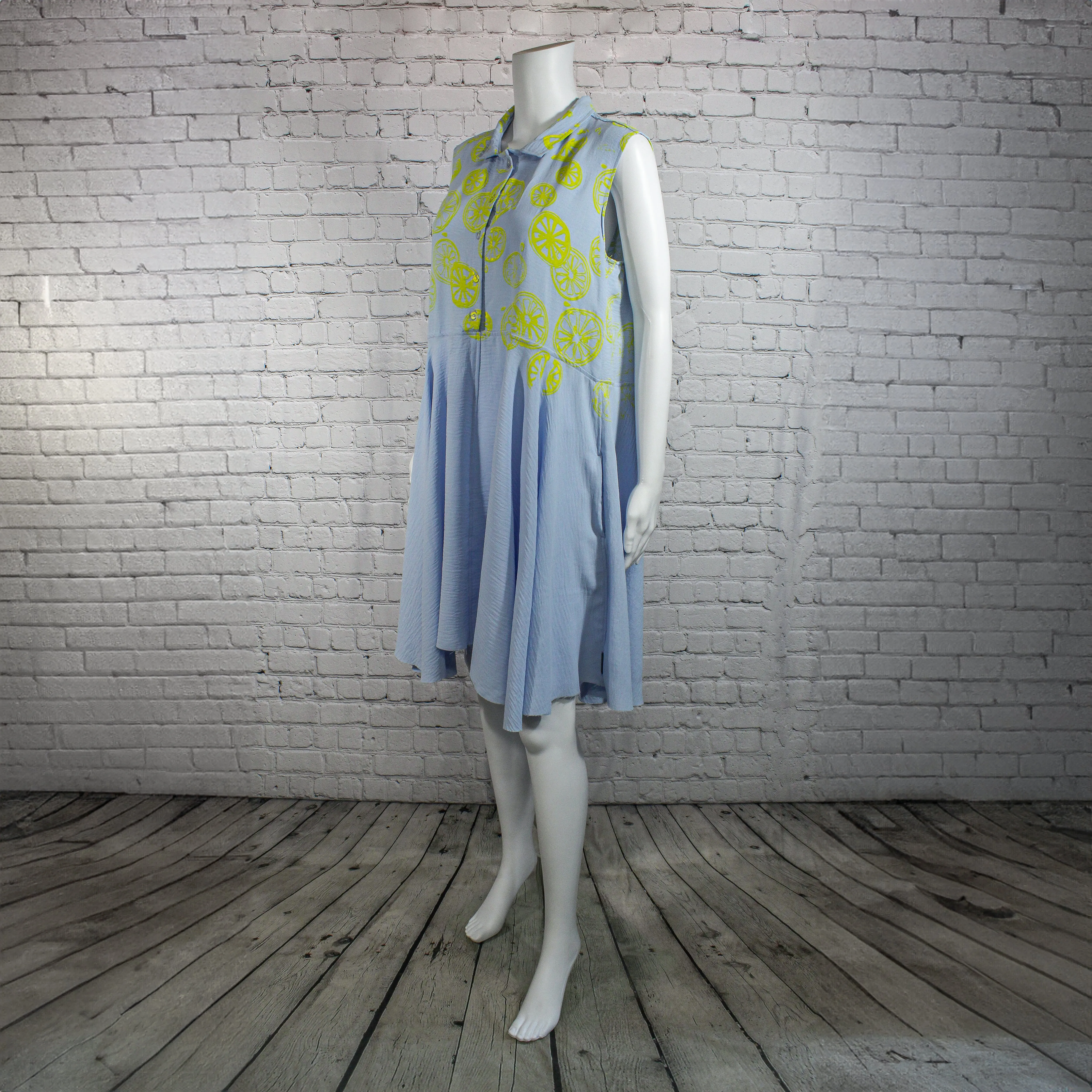 SALE! Peppy Dress in Blue Citrus by Paper Temples