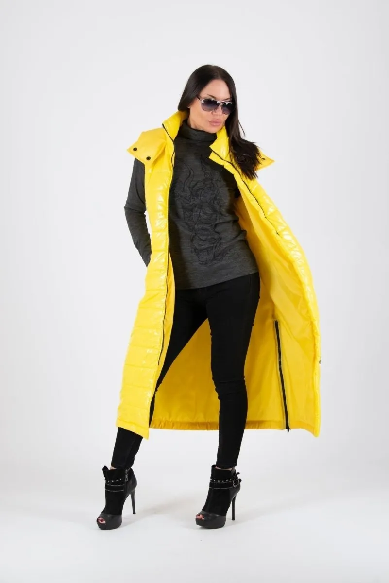 Sleeveless Yellow Puffer Jacket OXANA