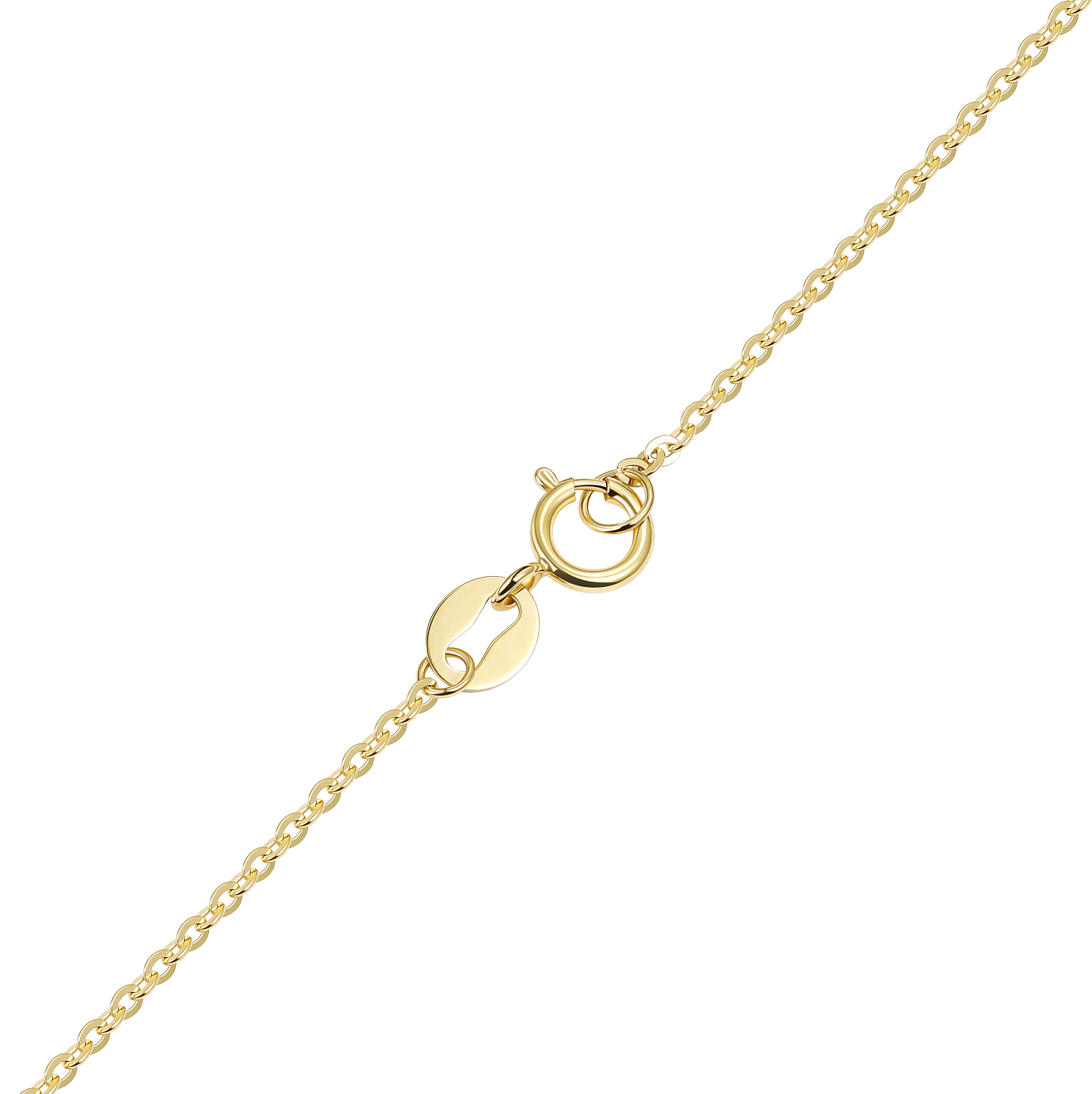 Solid Gold Moissanite Twist Pendant Necklace