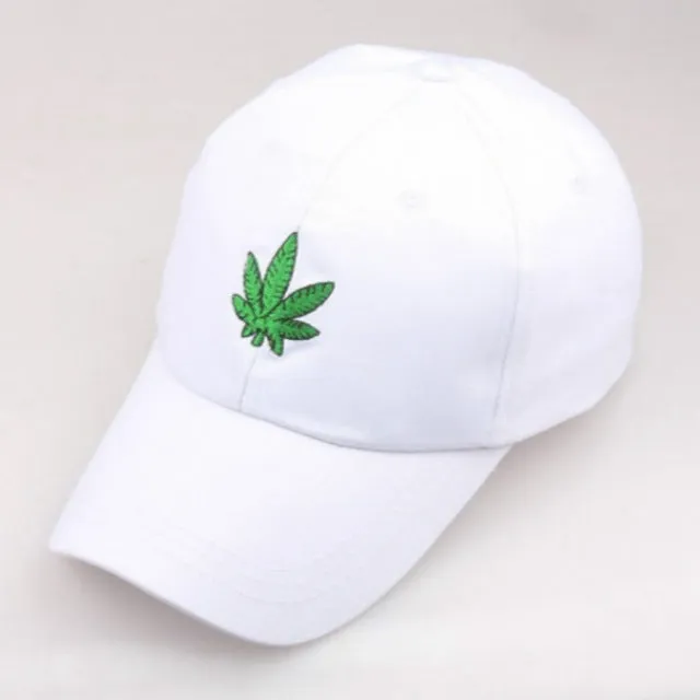 Stylish Black & White Weed Baseball Cap